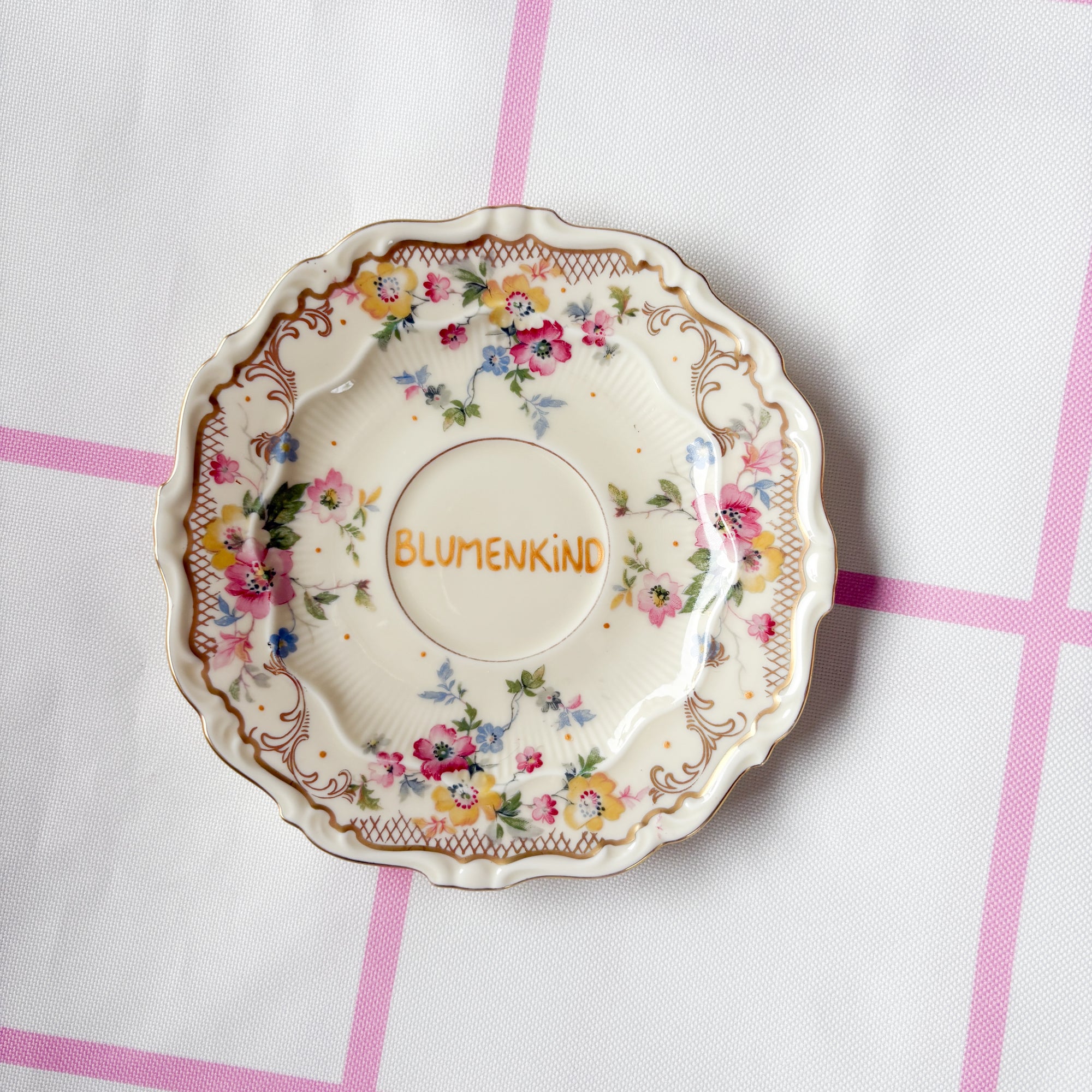 Handbemalter Wandteller BLUMENKIND
