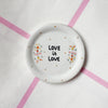 Handbemalter Wandteller LOVE IS LOVE