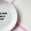 Handbemalter Wandteller COFFEE NEVER BROKE MY HEART