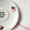 Handbemalter Wandteller WE ARE ALL MAD HERE