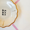 Vintage Wandteller „BLA BLA BLA" – handbemalte Statement-Wanddeko aus Porzellan