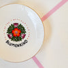 Vintage Wandteller „BLUMENKIND" – handbemalte Statement-Wanddeko aus Porzellan