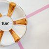 Vintage Wandteller „SLAY" – handbemalte Statement-Wanddeko aus Porzellan