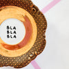 Vintage Wandteller „BLA BLA BLA" – handbemalte Statement-Wanddeko aus Porzellan
