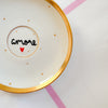 Vintage Wandteller „amore" – handbemalte Statement-Wanddeko aus Porzellan