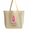 viva la vulva XXL Shopper aus Baumwolle