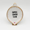 Wandteller mini COFFEE LOVERS CLUB  "drop"
