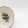 Wandteller mini IT´S OK TO FEEL "silver"